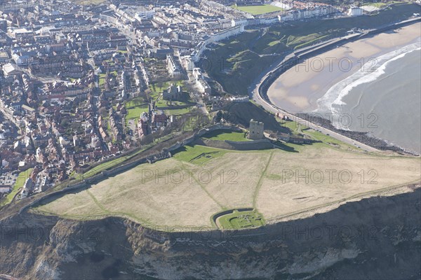 Ruins of Scarborough Castle, Chapel of Our Lady and Roman signal station, Scarborough, 2014