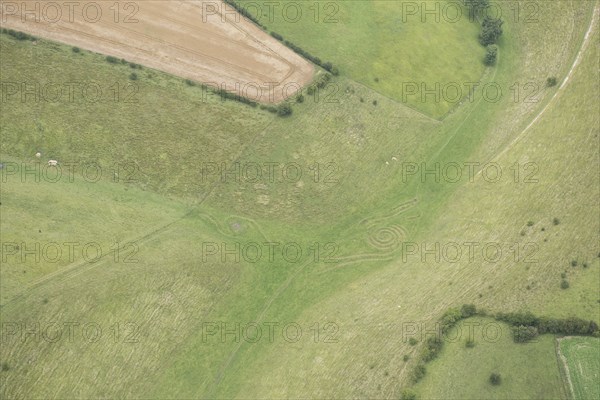 Waves and Time', earth sculpture by Chris Drury, Wolds Way, Thixendale, North Yorkshire, 2017