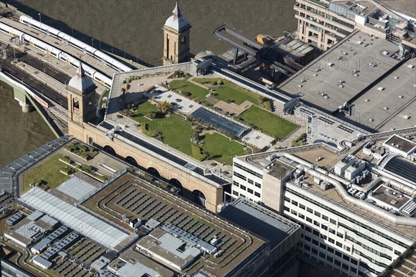 Cannon Street Railway Station and Cannon Bridge Roof Garden, London, 2018