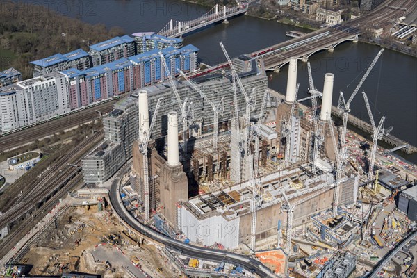 Renovation of Battersea Power Station as part of the Nine Elms Development, London, 2018