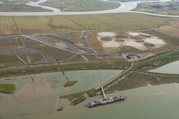 Excavated material from Crossrail, Wallasea Island, Essex, 2014