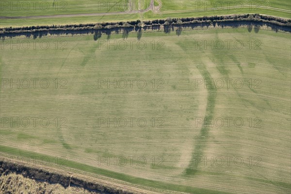 Woodbury Iron Age univallate hillfort crop mark, Salisbury, Wiltshire, 2018