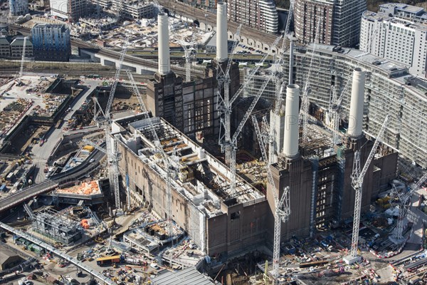 Renovation of Battersea Power Station as part of the Nine Elms Development, London, 2018