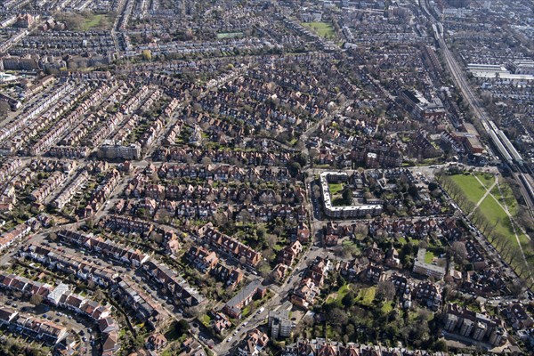 Bedford Park, considered a prototype for later garden suburbs and cities, London, 2018