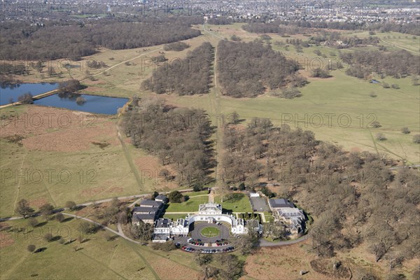 Deer park and White Lodge, Richmond Park, Richmond upon Thames, London, 2018