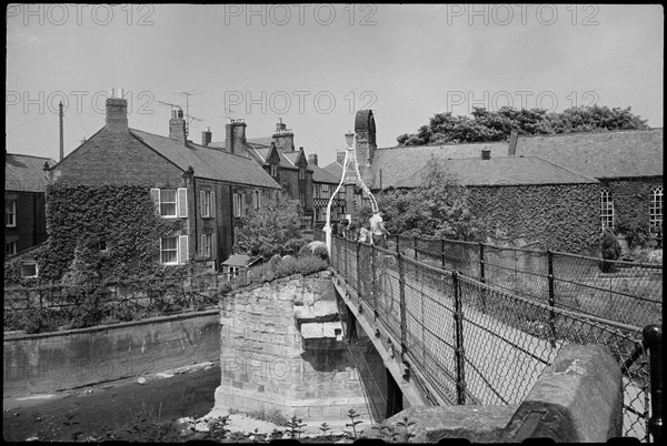 The Old Bridge and Footbridge, Chantry Place, Morpeth, Northumberland, c1955-c 1980