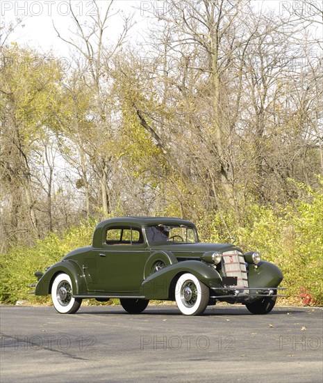 Cadillac V8 355d coupe by Fisher 1934. Artist: Simon Clay.