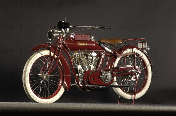 Indian big twin 1915. Artist: Simon Clay.