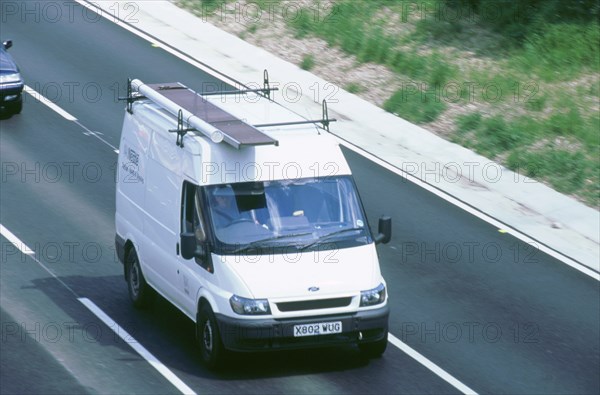 Ford transit van driving along M27 Motorway, 2002. Artist: Unknown.