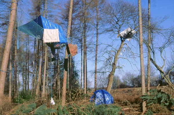 Newbury ByPass constuction protestors. Artist: Unknown.