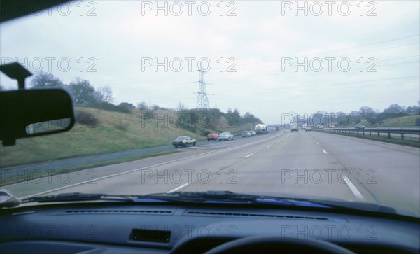 Driver's view from car on M27 Motorway. Artist: Unknown.