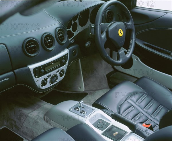 2001 Ferrari 360 Modena spider interior. Artist: Unknown.