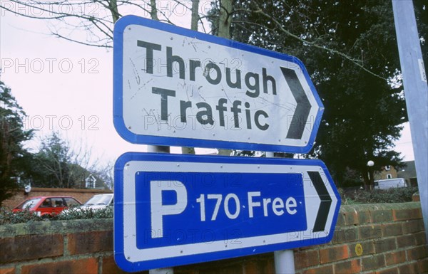 Road sign with graffiti. Artist: Unknown.