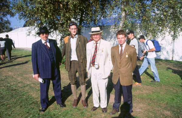 Lord Montagu, Jonathan Montagu and Justin Keen at 1998 Goodwood revival, Artist: Unknown.