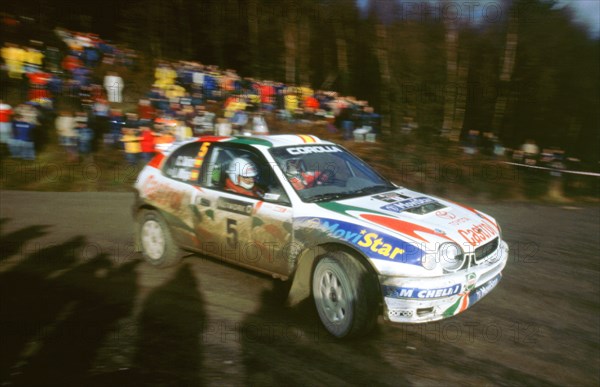 1998 Toyota Corolla wrc,Carlos Sainz.Network Q rally. Artist: Unknown.