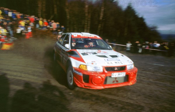 Mitsubishi Lancer Evo,Richard Burns,winner 1998 Network Q. Artist: Unknown.