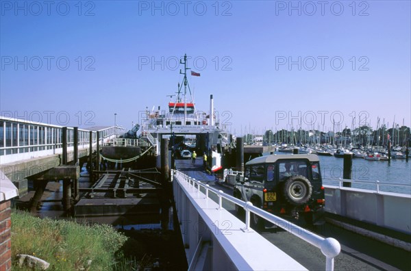 Lymington Car Ferry bound for Yarmouth, Isle of Wight, 2000. Artist: Unknown.