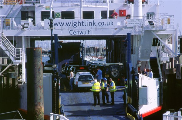 Lymington Car Ferry bound for Yarmouth, Isle of Wight, 2000. Artist: Unknown.