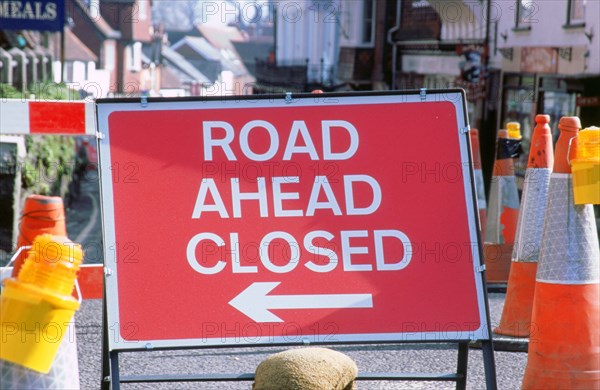 Roadworks 2001,Lyndhurst in Hampshire. Artist: Unknown.