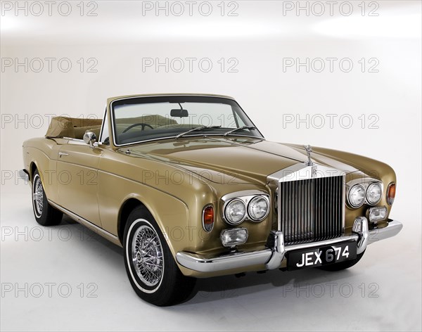 1975 Rolls Royce Corniche convertible. Artist: Unknown.