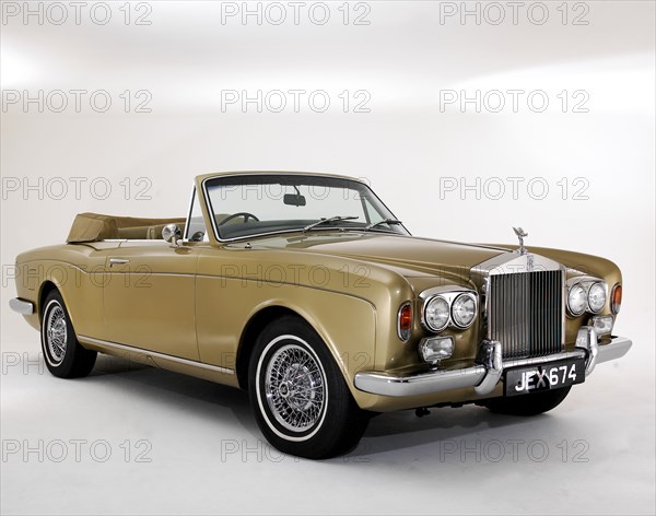 1975 Rolls Royce Corniche convertible. Artist: Unknown.