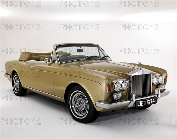 1975 Rolls Royce Corniche convertible. Artist: Unknown.