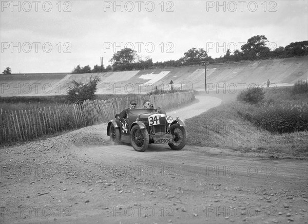 CE Wood's MG M Le Mans, JCC Members Day, Brooklands, 4 July 1931. Artist: Bill Brunell.