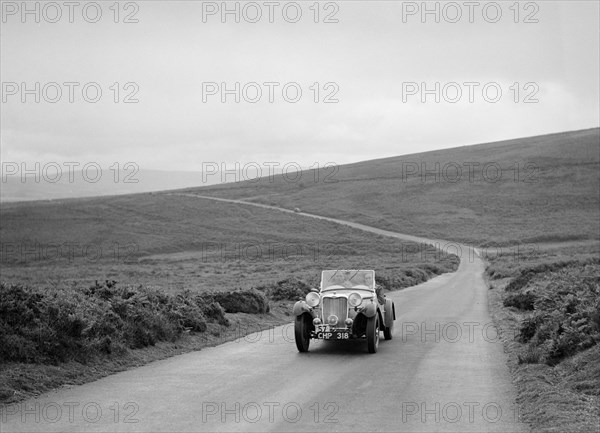 GL Boughton's Singer B37, winner of a premier award at the MCC Torquay Rally, July 1937. Artist: Bill Brunell.