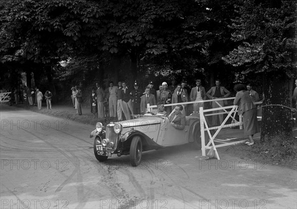 GL Boughton's Singer B37, winner of a premier award at the MCC Torquay Rally, July 1937. Artist: Bill Brunell.