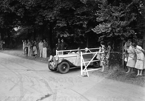 WC Butler's Singer B37, winner of a premier award at the MCC Torquay Rally, July 1937. Artist: Bill Brunell.