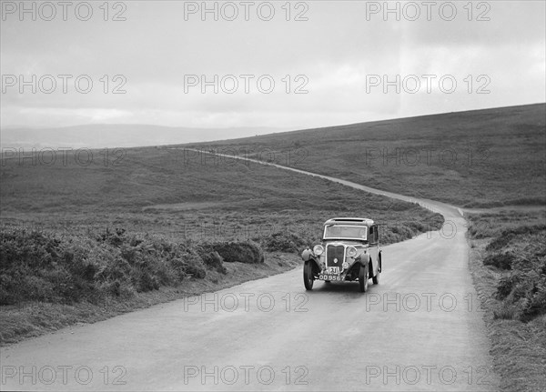 Singer 9 Coupe of DW Biddle, winner of a silver award at the MCC Torquay Rally, July 1937. Artist: Bill Brunell.