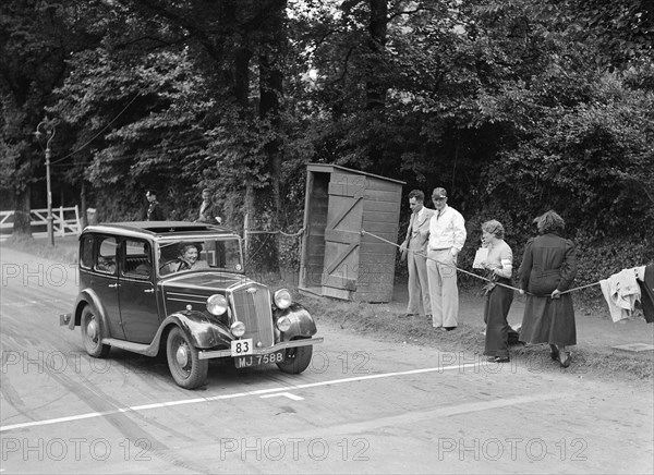 GK Collier's Wolseley Wasp, winner of a silver award at the MCC Torquay Rally, July 1937. Artist: Bill Brunell.