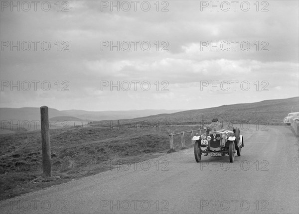 1927Frazer-Nash Super Sports with side valve Anzani engine competing in a motoring trial. Artist: Bill Brunell.