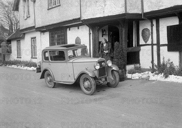 Road testing a Triumph Scorpion, 1931. Artist: Bill Brunell.