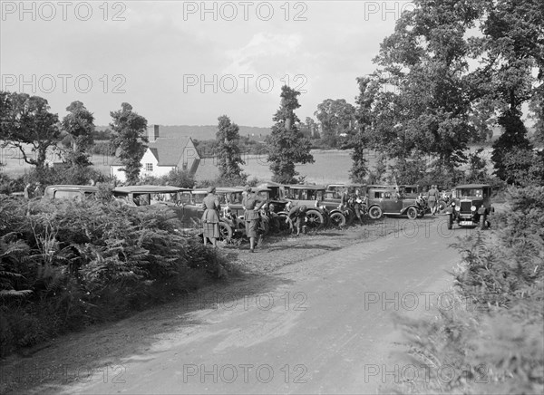 First Aid Nursing Yeomanry (FANY) trial or rally, 1931.   Artist: Bill Brunell.