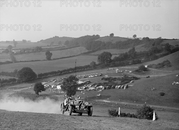 Fiat Balilla 508S competing in the Singer CC Rushmere Hill Climb, Shropshire 1935. Artist: Bill Brunell.