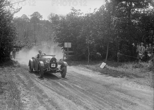 Bugatti Type 30, Bugatti Owners Club Hill Climb, Chalfont St Peter, Buckinghamshire, 1935. Artist: Bill Brunell.