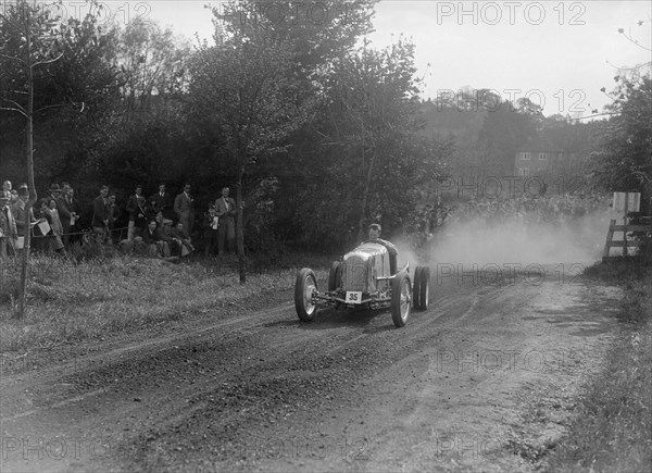 Frazer-Nash single seater, Bugatti Owners Club Hill Climb, Chalfont St Peter, Buckinghamshire, 1935. Artist: Bill Brunell.