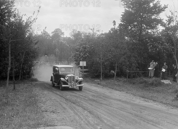 Lancia Augusta saloon, Bugatti Owners Club Hill Climb, Chalfont St Peter, Buckinghamshire, 1935. Artist: Bill Brunell.