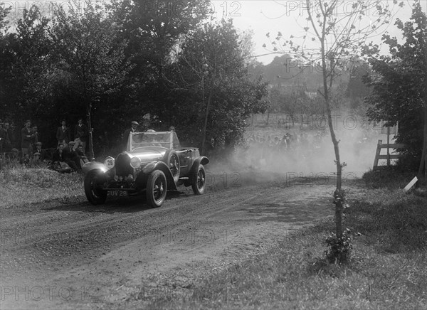 Bugatti Type 44, Bugatti Owners Club Hill Climb, Chalfont St Peter, Buckinghamshire, 1935. Artist: Bill Brunell.