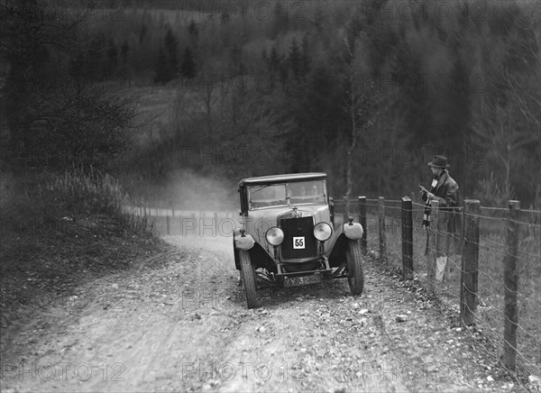 Alfa Romeo RLS of PC Wheeler competing in the Inter-Varsity Trial, November 1931. Artist: Bill Brunell.