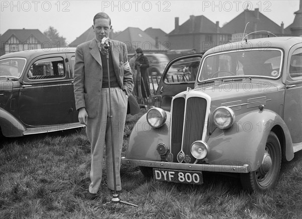 1937 Standard Twelve at the Standard Car Owners Club Gymkhana, Ace of Spades, Kingston Bypass, 1938. Artist: Bill Brunell.