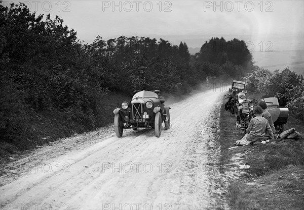 Salmson of J Higgs taking part in the North West London Motor Club Trial, 1 June 1929. Artist: Bill Brunell.