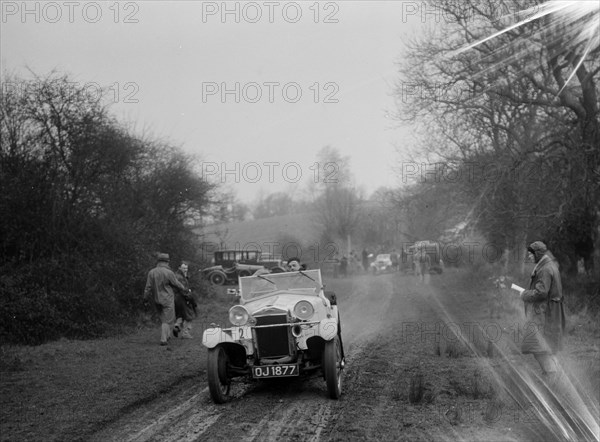 Frazer-Nash Boulogne of RS Langford, Sunbac Colmore Trial, near Winchcombe, Gloucestershire, 1934. Artist: Bill Brunell.