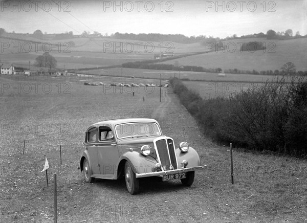 Standard Twelve of K Picken at the Standard Car Owners Club Southern Counties Trial, 1938. Artist: Bill Brunell.