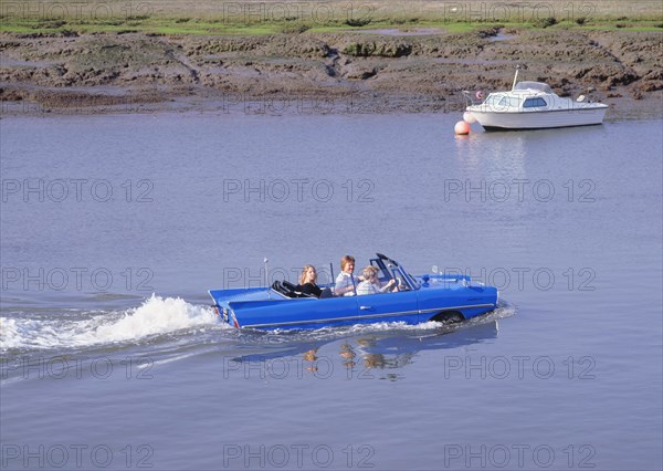 1965 Amphicar on Beaulieu river. Artist: Unknown.