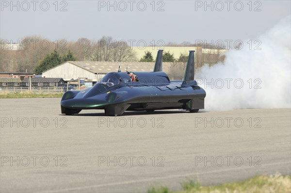 British Steam Car Challenge testing at Thorney Island Artist: Unknown.