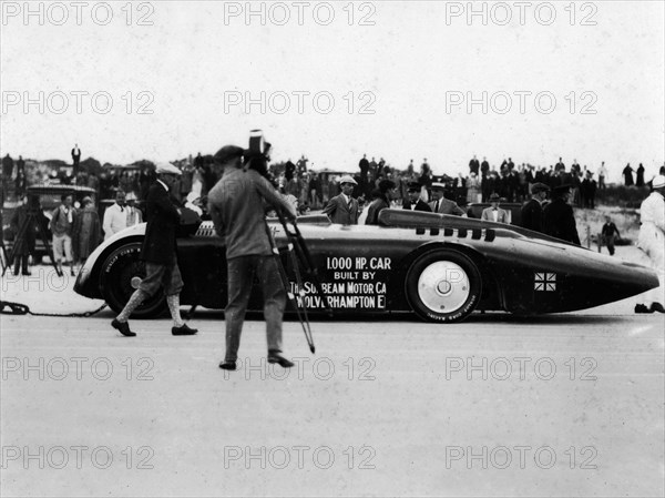 Sunbeam 1000hp World Land speed record attempt at Daytona 1927 Artist: Unknown.