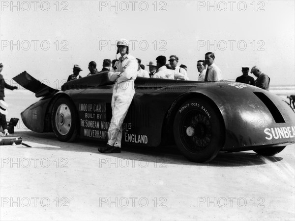 Sunbeam 1000hp World Land speed record attempt at Daytona 1927 Artist: Unknown.