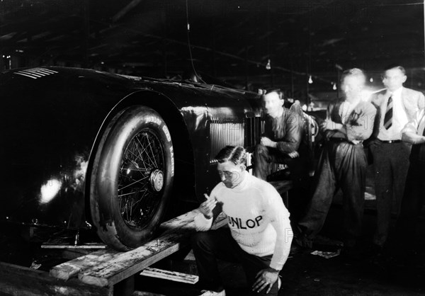 Sunbeam 1000hp World Land speed record attempt at Daytona 1927 Artist: Unknown.